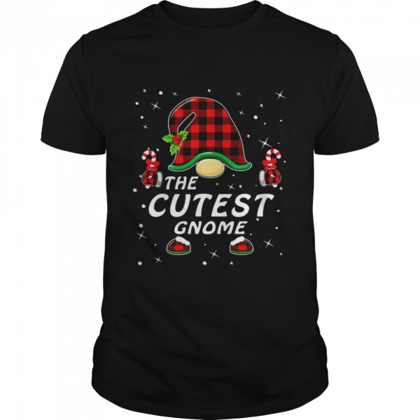 Cutest Gnome Buffalo Plaid Matching Family Christmas Shirt