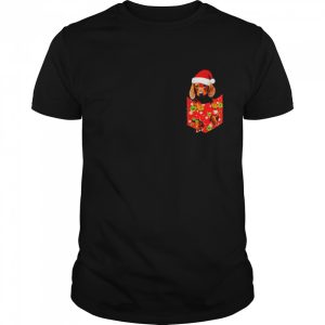 Dachshund pocket Christmas shirt Dachshund pocket Christmas shirt