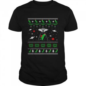 Dinosaur Ugly Christmas Alien UFO TRex Abduction Sweater T-shirt Dinosaur Ugly Christmas Alien UFO TRex Abduction Sweater T-shirt
