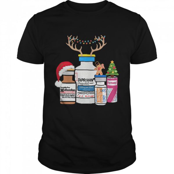 Diprivan Fentanyl Midazolam Merry Christmas Shirt