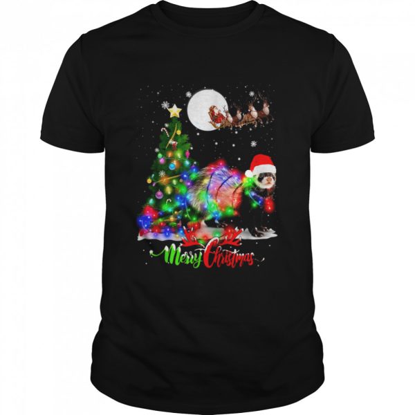 Ferrets Animal Merry Christmas Animal Shirt