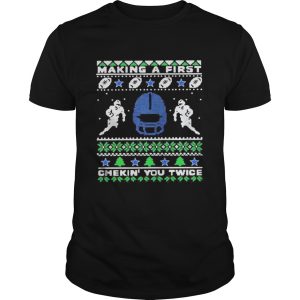 Football making a first checking you twice ugly christmas shirt Football making a first checking you twice ugly christmas shirt