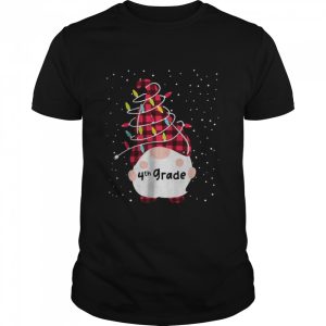Fourth Grade Gnome Matching Family Christmas Lights Pajama T-Shirt Fourth Grade Gnome Matching Family Christmas Lights Pajama T-Shirt