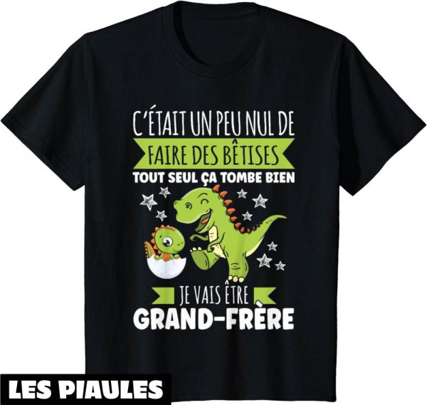 Futur Grand Frere T-Shirt Drole Annonce Dinosaure Betises