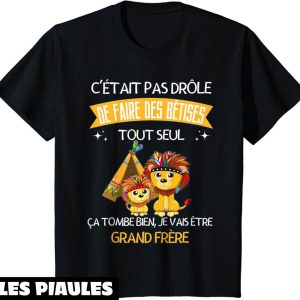 Futur Grand Frere T-Shirt Drole Annonce Lion Betises Futur Grand Frere T-Shirt Drole Annonce Lion Betises