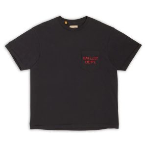 Gallery Dept Logo Pocket T-Shirt – Black Gallery Dept Logo Pocket T-Shirt – Black