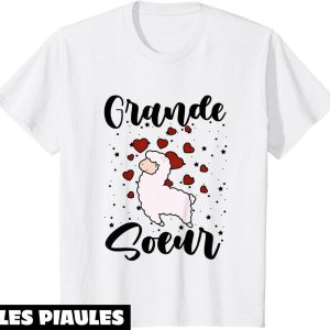 Grande Soeur T-Shirt Annonce De Grossesse Cadeau Fille Lama