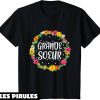 Grande Soeur T-Shirt Annonce Grossesse Cadeau Fille Fleurs
