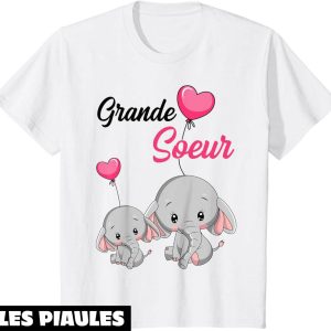 Grande Soeur T-Shirt Elephant Fille Annonce Naissance