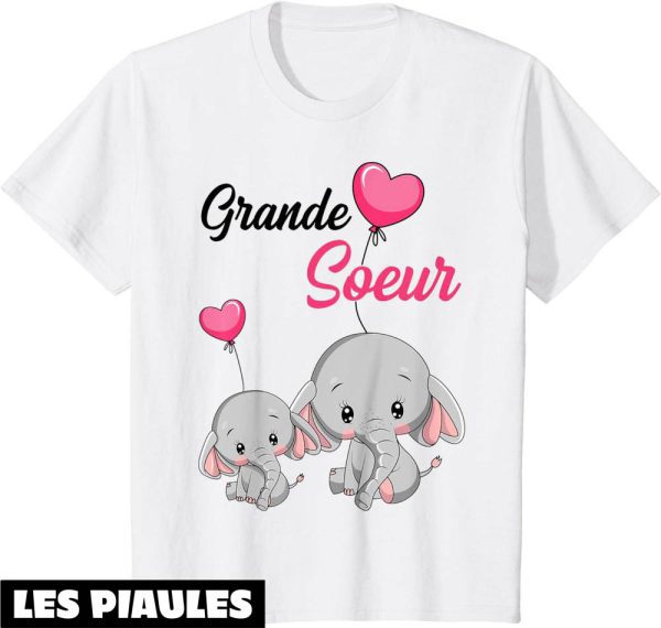Grande Soeur T-Shirt Elephant Fille Annonce Naissance