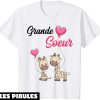 Grande Soeur T-Shirt Girafe Fille De Bebe Grossesse