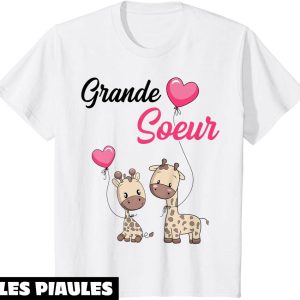 Grande Soeur T-Shirt Girafe Fille De Bebe Grossesse
