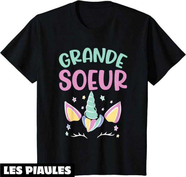 Grande Soeur T-Shirt Licorne Filles Je Vais Etre Une Super