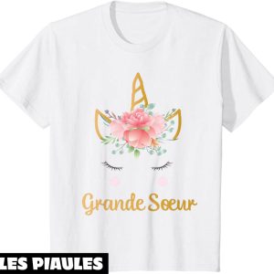 Grande Soeur T-Shirt Licorne Je Serai Une Grande Soeur