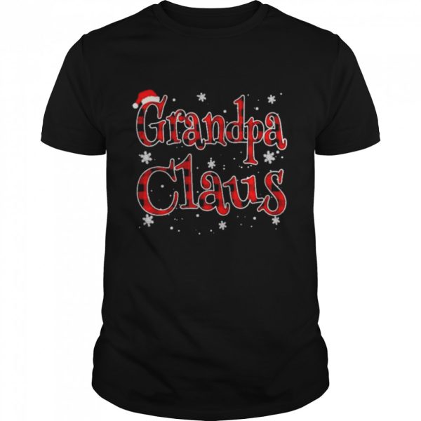 Grandpa Santa Christmas Family Matching Red Plaid Pajama shirt