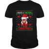 Have A Chicken Christmas Ugly Snowflake shirt