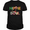 Hippie Soul Peace Sign Santa Hat Reindeer Horns Christmas Shirt