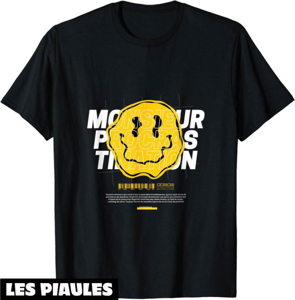 Humour Decale T-Shirt Monsieur Procrastination Humoristique