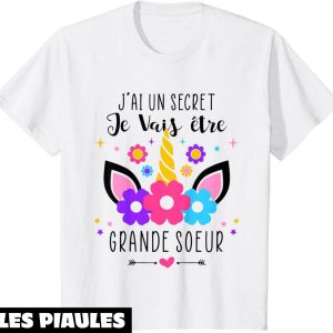 Je Vais Etre Grande Soeur T-Shirt Cadeau Nouvelle Naissance
