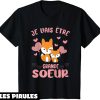 Je Vais Etre Grande Soeur T-Shirt Renard Filles Future Soeur