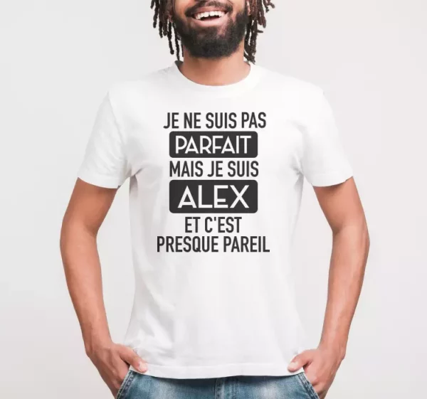 Je ne suis pas parfait je suis des t-shirts avec nom