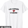 Les Copines D&rsquo;abord T-Shirt Message Humour Femme Et L&rsquo;apero