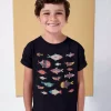 Marin poissons colores t-shirt enfant