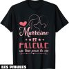 Marraine Filleul T-Shirt Doux Bapteme Fille Amour Tante