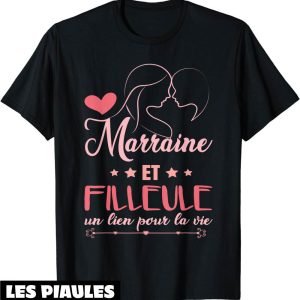 Marraine Filleul T-Shirt Doux Bapteme Fille Amour Tante Marraine Filleul T-Shirt Doux Bapteme Fille Amour Tante