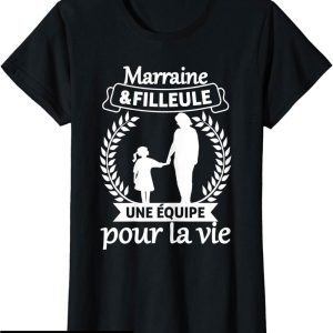 Marraine Filleul T-Shirt Tante Cadeau Bapteme Marraine Drole Marraine Filleul T-Shirt Tante Cadeau Bapteme Marraine Drole