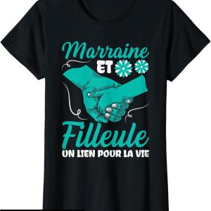 Marraine Filleul T-Shirt Un Lien Pour La Vie Tante Cadeau Marraine Filleul T-Shirt Un Lien Pour La Vie Tante Cadeau