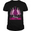Merry Christmas Plaid Christmas Leopard Tree Light Women T-Shirt
