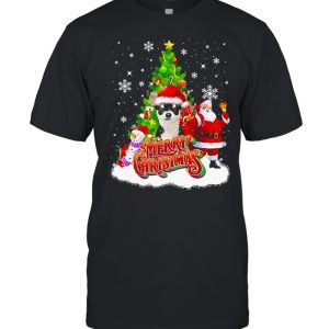 Merry Christmas Santa Claus Black Chihuahua Sweater Shirt