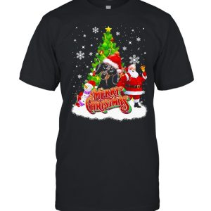 Merry Christmas Santa Claus Black Dachshund Sweater Shirt