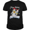 Merry Christmas Santa Siberian Husky Dog Christmas Tshirt