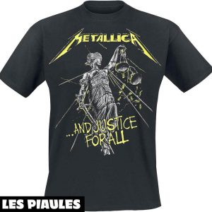 Metallica T-Shirt And Justice For All Tracklist Band Merch Metallica T-Shirt And Justice For All Tracklist Band Merch