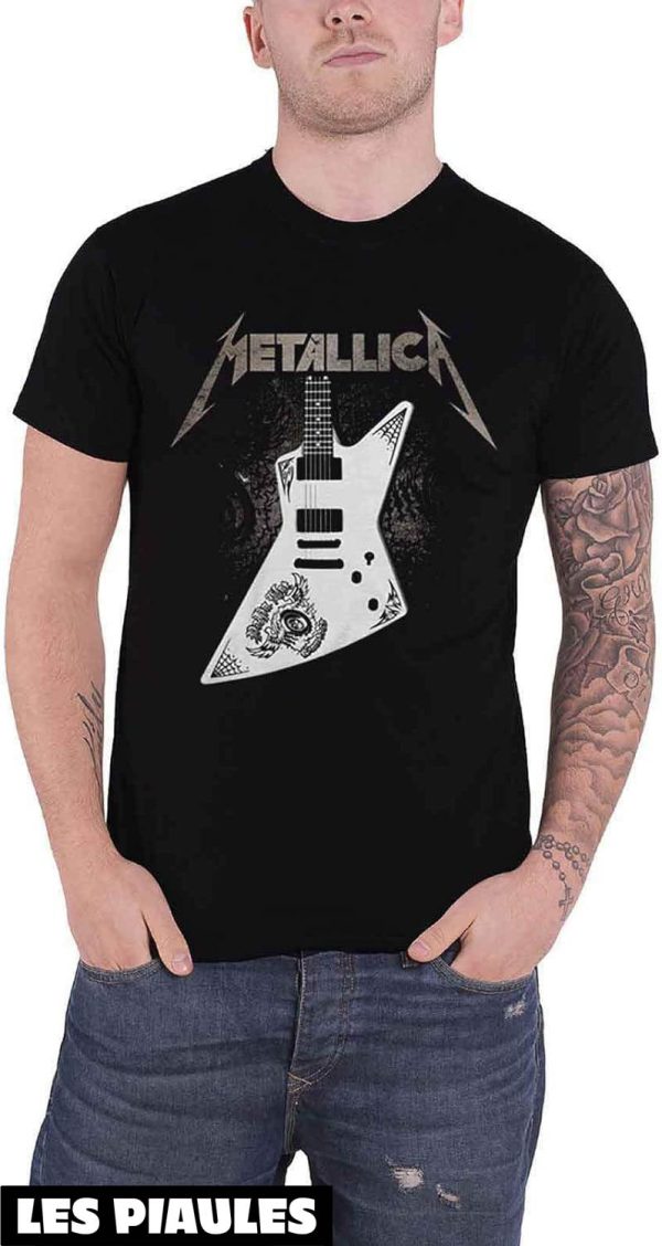 Metallica T-Shirt Generique Papa Het Guitar Manches Courtes