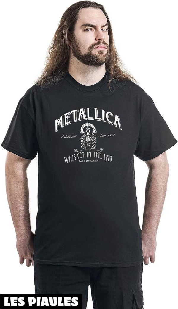 Metallica T-Shirt Generique Whiskey In The Jar Manches