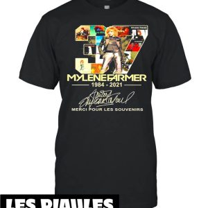 Mylene Farmer T-Shirt 37 Years 1984 2021 Merci Signature Mylene Farmer T-Shirt 37 Years 1984 2021 Merci Signature