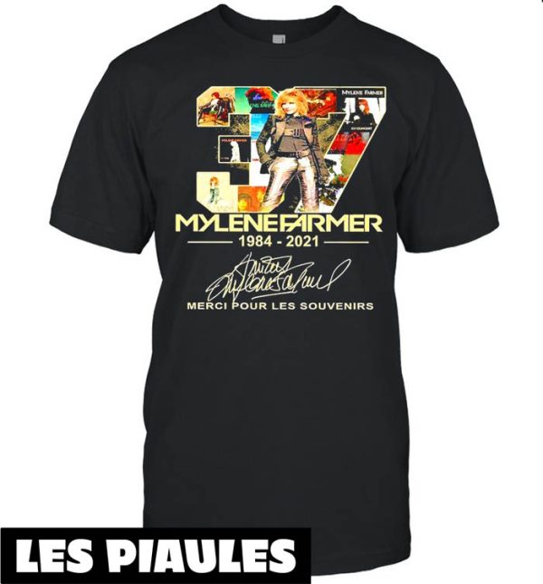 Mylene Farmer T-Shirt 37 Years 1984 2021 Merci Signature