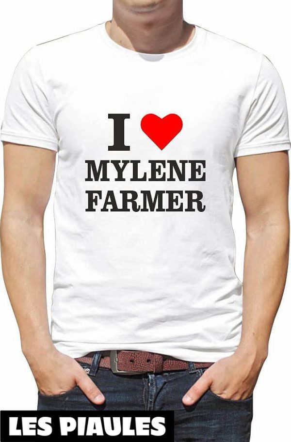 Mylene Farmer T-Shirt Chanteur I Love Parolier Ecrivain