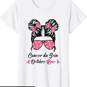 Octobre Rose T-Shirt Mois De Sensibilisation Cancer Du Sein