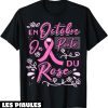 Octobre Rose T-Shirt Ruban Cancer Du Sein Sensibilisation