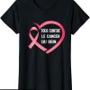 Octobre Rose T-Shirt Ruban Rose Lutte Contre Cancer Du Sein