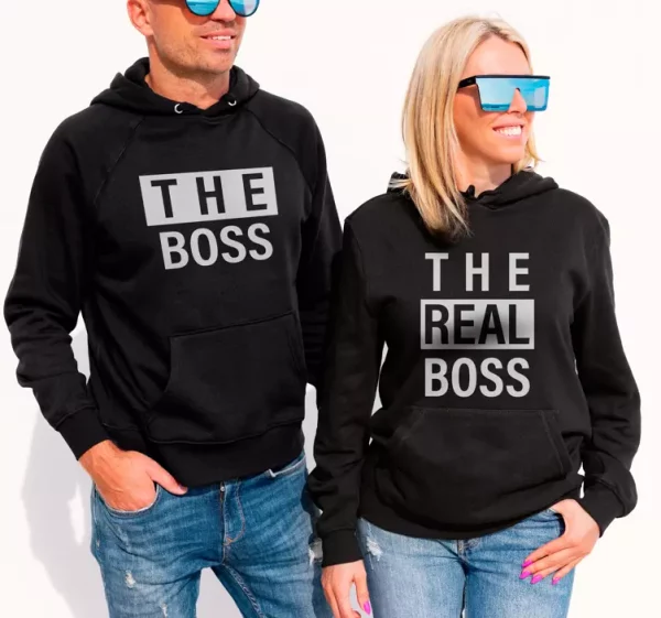 Patron et vrai patron couple t-shirt