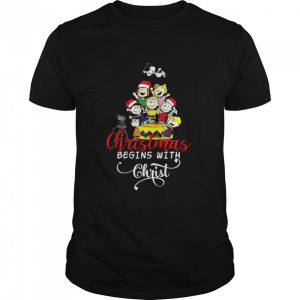 Peanut Christmas begins with christ shirt