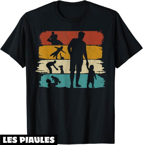 Pere Fils T-Shirt Cadeau De Fete Des Peres Cadeau Retro