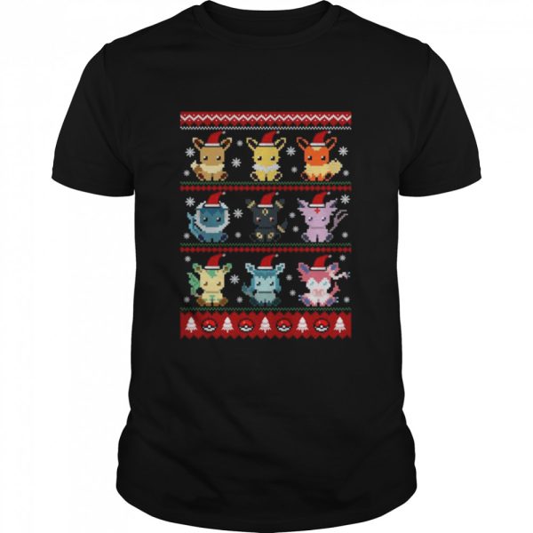 Pikachu And Friends Are So Cute In Pokemon Christmas T-Shirt