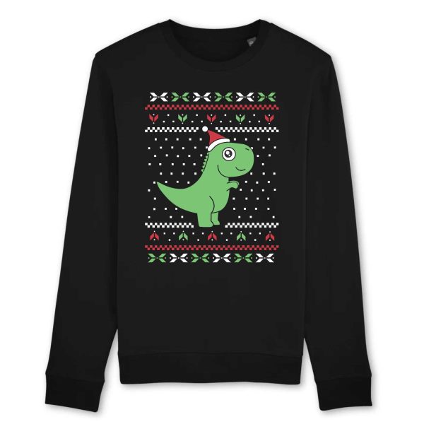 Pull moche Noel Dinosaure