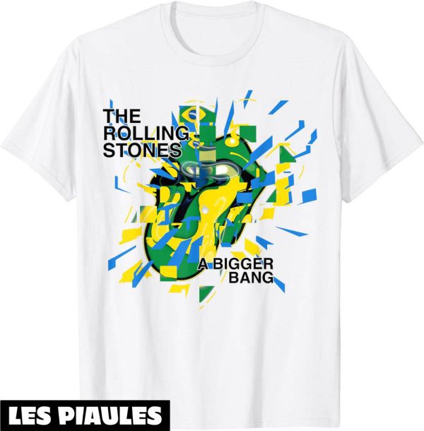 Rolling Stones T-Shirt Copacabana Officiel A Bigger Bang Blanc